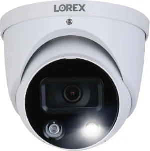 Lorex 4K Ultra HD PoE Outdoor Metal Dome Add-On Security Camera – 8MP, 2.8mm Fixed Lens, Smart Deterrence, Smart Motion Detection Plus, Siren Warning