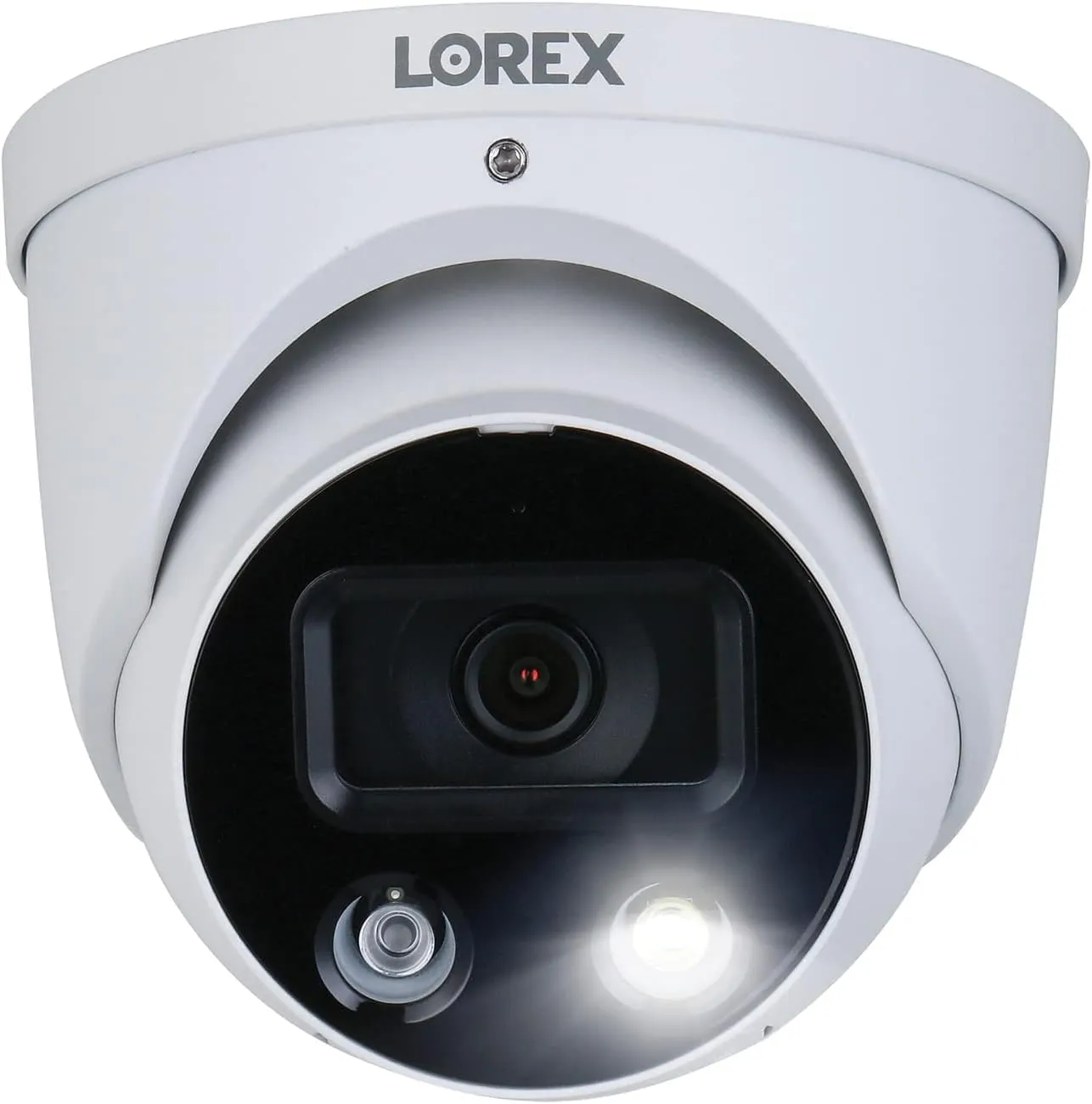 Lorex 4K Ultra HD PoE Outdoor Metal Dome Add-On Security Camera – 8MP, 2.8mm Fixed Lens, Smart Deterrence, Smart Motion Detection Plus, Siren Warning