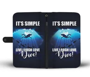 Love Diving Wallet Phone Case w/ RFID Blocker