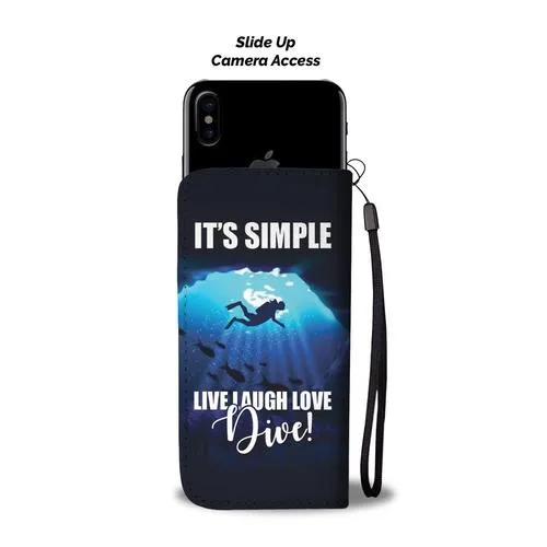 Love Diving Wallet Phone Case w/ RFID Blocker