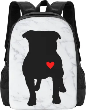 Love Pit Bull Classic Large Capacity Travel Backpack, Men Women Fashion Outdoor Camping Bag