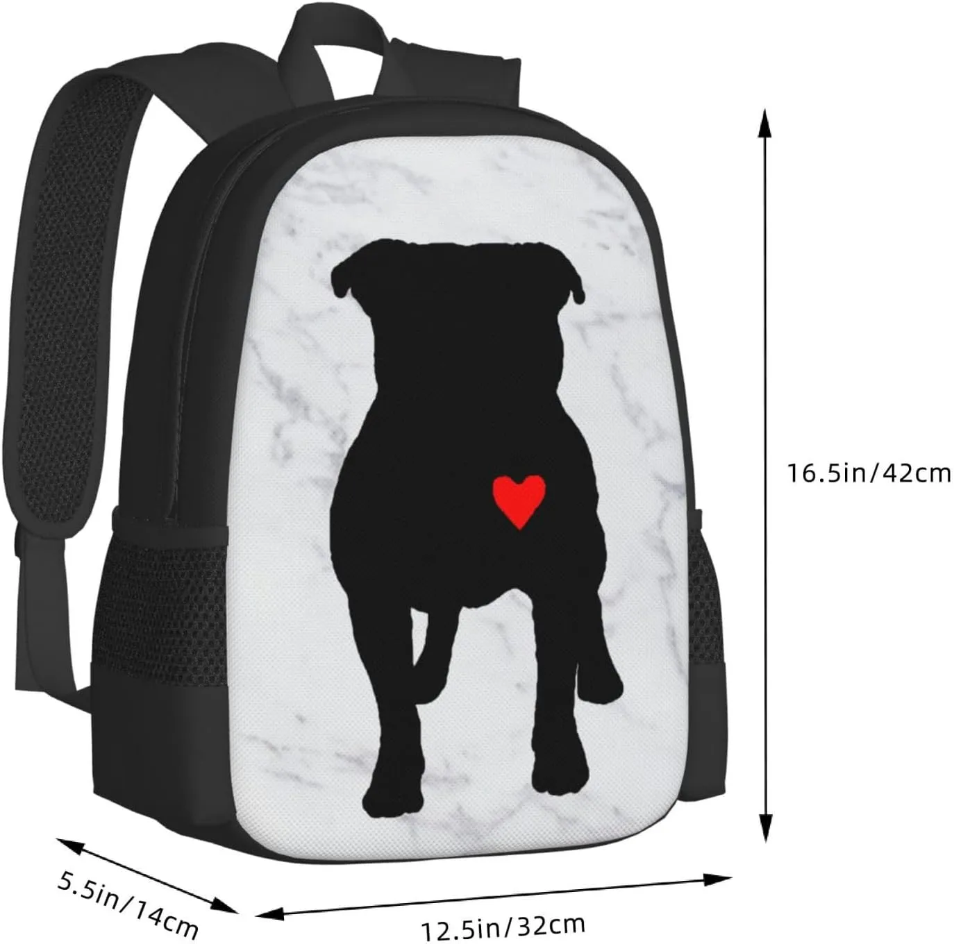 Love Pit Bull Classic Large Capacity Travel Backpack, Men Women Fashion Outdoor Camping Bag