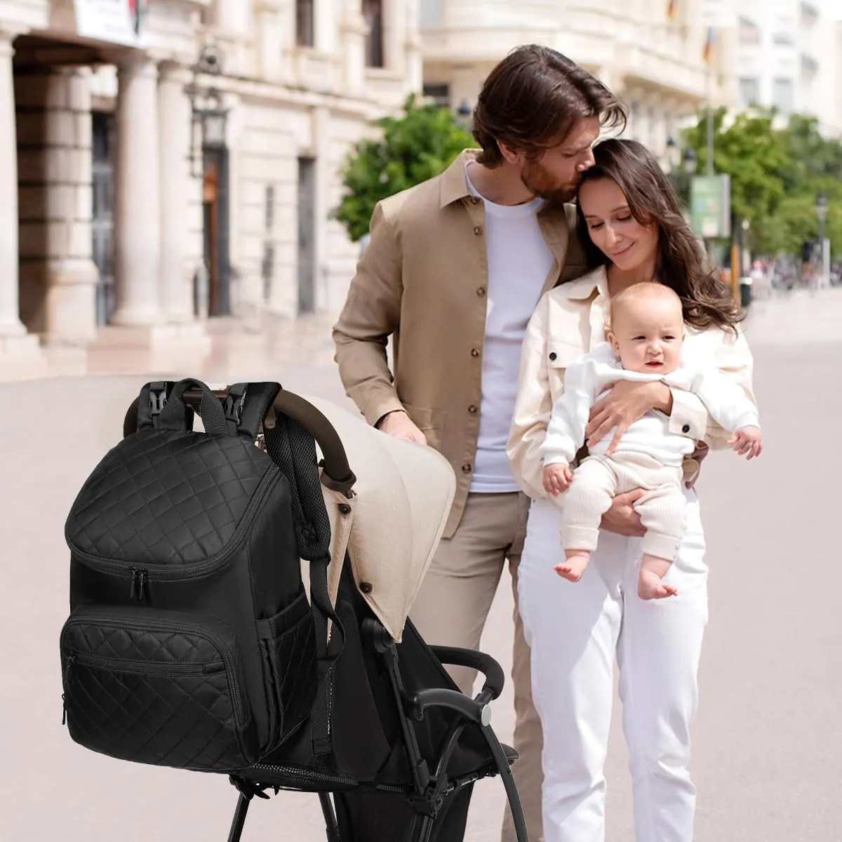 LOVEVOOK Diaper Bag Backpack Large Capacity Baby Bag with Portable Changing Pad, Multifunction Baby Travel Backpack