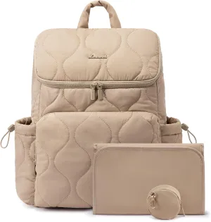 LOVEVOOK Diaper Bag Backpack,Lightweight Baby Diaper Bag for Moms Dads,Baby Bag for Boys Girls with Insulated Pockets, Changing Pad, Stroller Straps and Pacifier Case,Khaki
