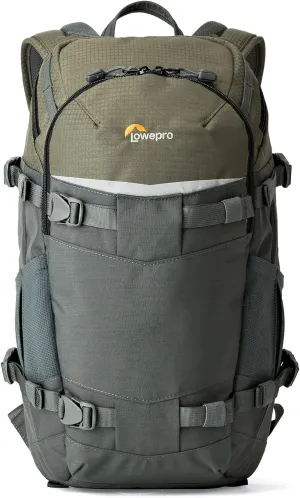 Lowepro LP37014-PWW, Flipside Trek BP 250 AW Backpack for Camera with ActiveZone Suspension System, Tablet Compartment, Grey/Dark Green