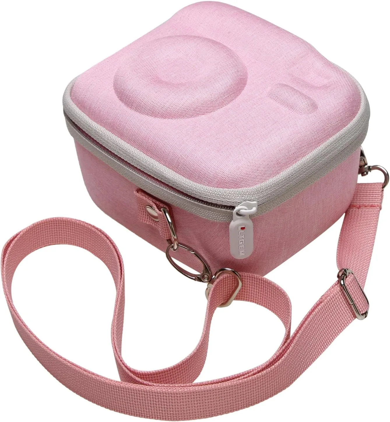 LTGEM Case Compatible with Fujifilm Instax Mini 12/11 / 10/9 / 8/7 / 7  Instant Camera and FUJIFILM Instax Mini Instant Flim with Shoulder Strap, Pink(Case Only)
