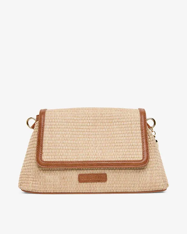 LUGANO CROSSBODY BAG | Tan Weave