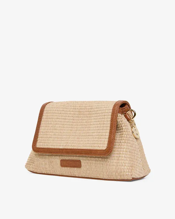 LUGANO CROSSBODY BAG | Tan Weave