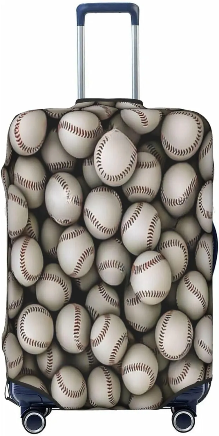 Luggage Cover For Travel Baseball Pattern– Scratch-Resistant Ideal For Travel 20-28 Inch.