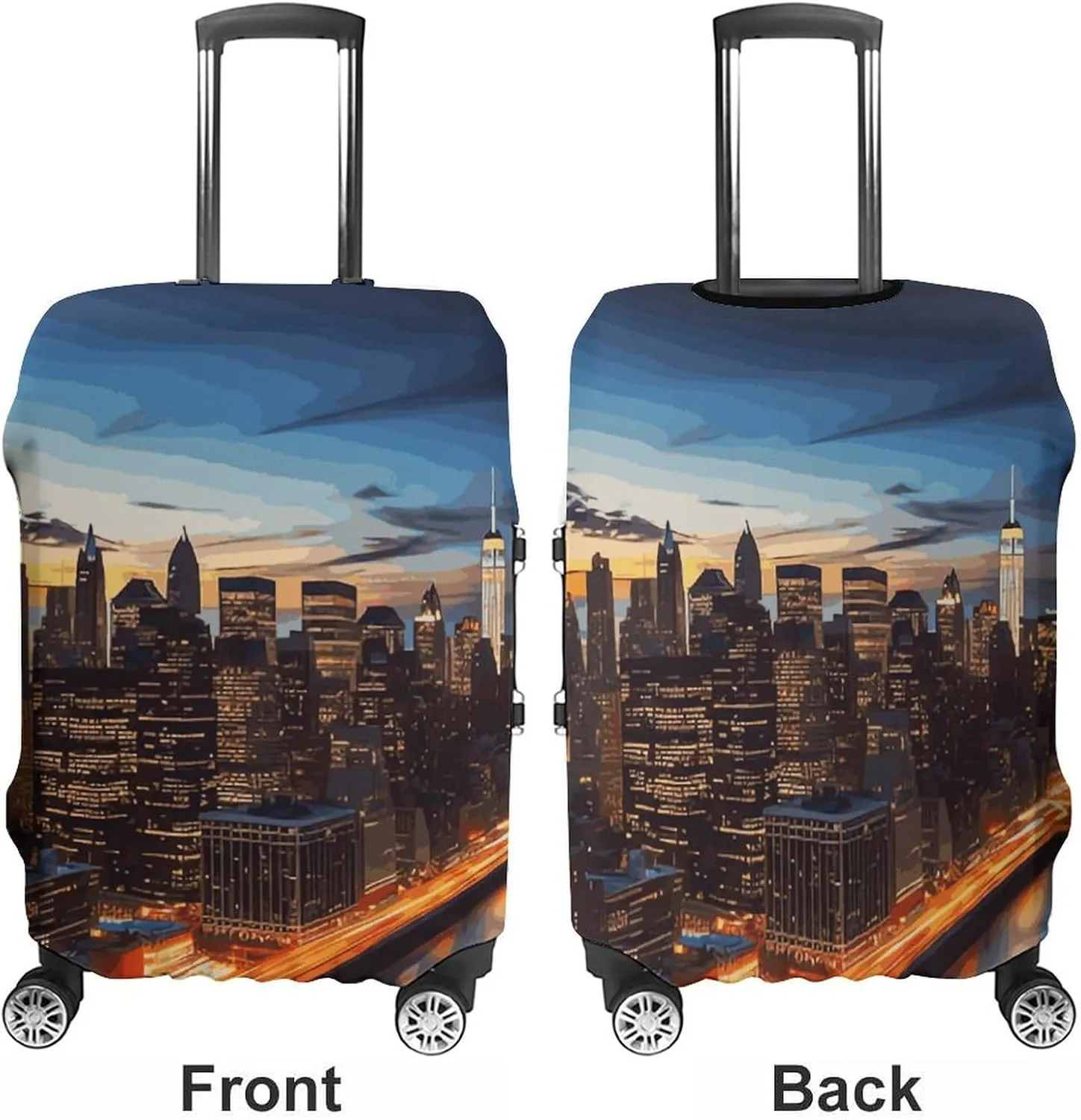 Luggage Cover for Travel, New York City Scenery Fashion Luggage Covers, Washable Stretch Suitcases Protector Fits 19-32 Inch Luggage XL