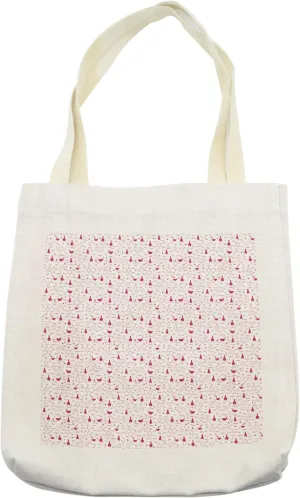 Lunarable Lab Tote Bag, University Studies Chemical Compound Analysis Biology Themed Pattern, Cloth Linen Reusable Bag for Shopping Books Beach and More, 16.5" X 14", Magenta White