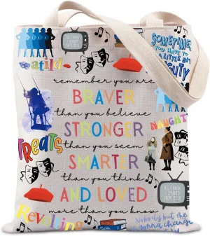 Lywjyb Birdgot Musical When I Grow Up Tote Bag Musical Theatre Gift Bookworm Gift for Women