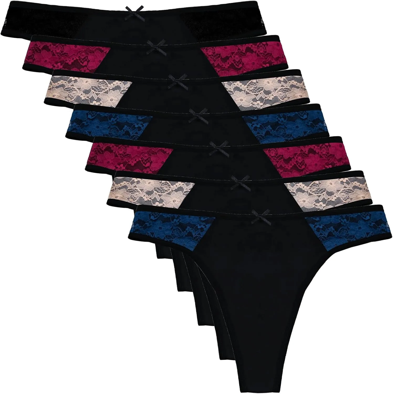 LYYTHAVON Women's Underwear Thongs, Nylon Comfortable Panties Undies for Women