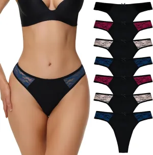 LYYTHAVON Women's Underwear Thongs, Nylon Comfortable Panties Undies for Women