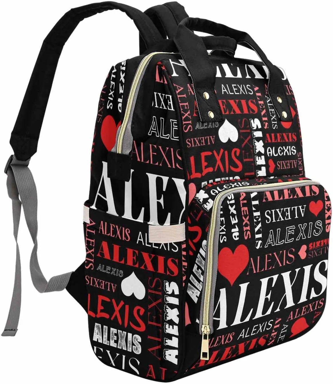M YESCUSTOM Custom Diaper Bag Backpack for Girls Boys Large Capacity with Pockets Purple Butterfly Personalized Baby Diaper Bags for Mom Waterproof Nappy Baby Bag with Name Mothers Day Gift