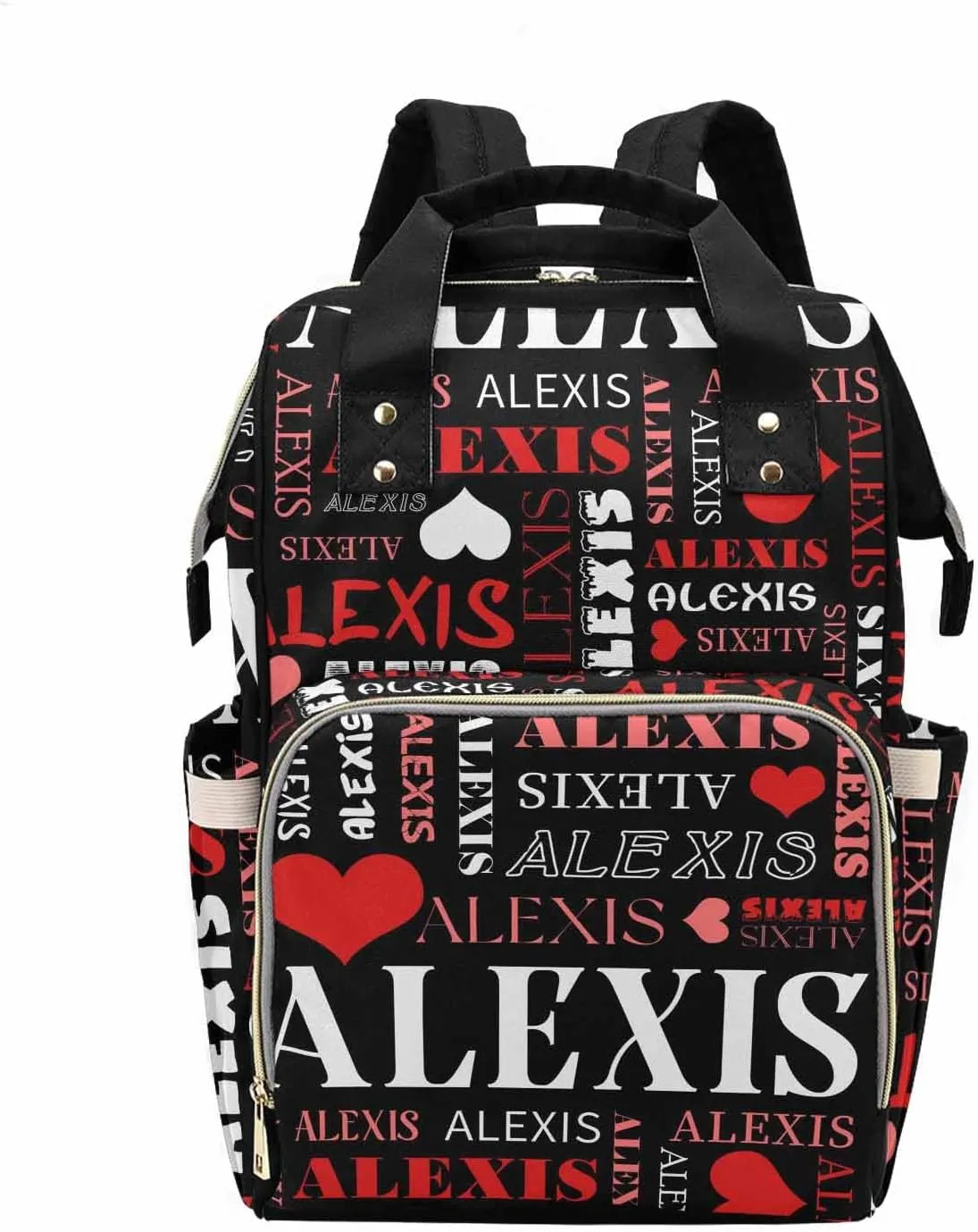 M YESCUSTOM Custom Diaper Bag Backpack for Girls Boys Large Capacity with Pockets Purple Butterfly Personalized Baby Diaper Bags for Mom Waterproof Nappy Baby Bag with Name Mothers Day Gift