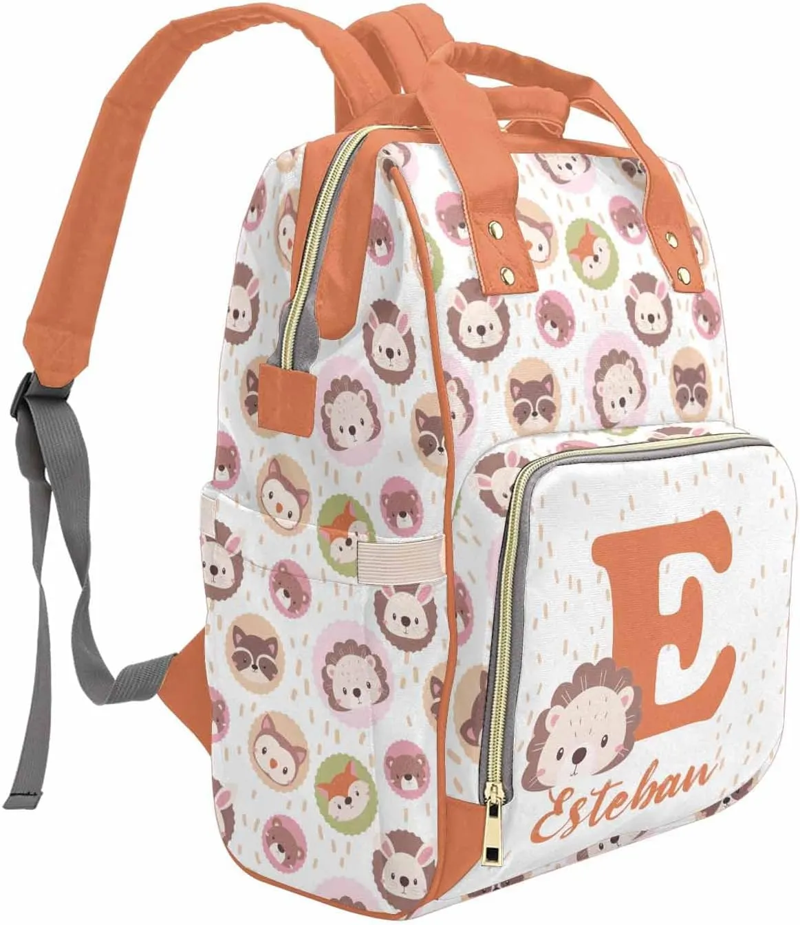 M YESCUSTOM Customized Diaper Backpack for Baby Girl Custom Cute Mommy Bags with Name Change Personalized Nursing Bag for New Baby Born Gift