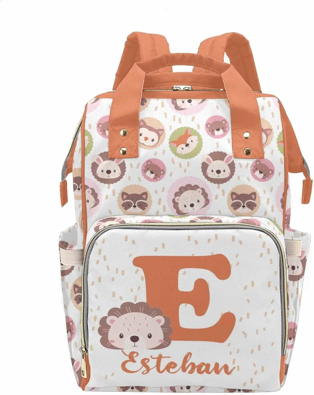 M YESCUSTOM Customized Diaper Backpack for Baby Girl Custom Cute Mommy Bags with Name Change Personalized Nursing Bag for New Baby Born Gift