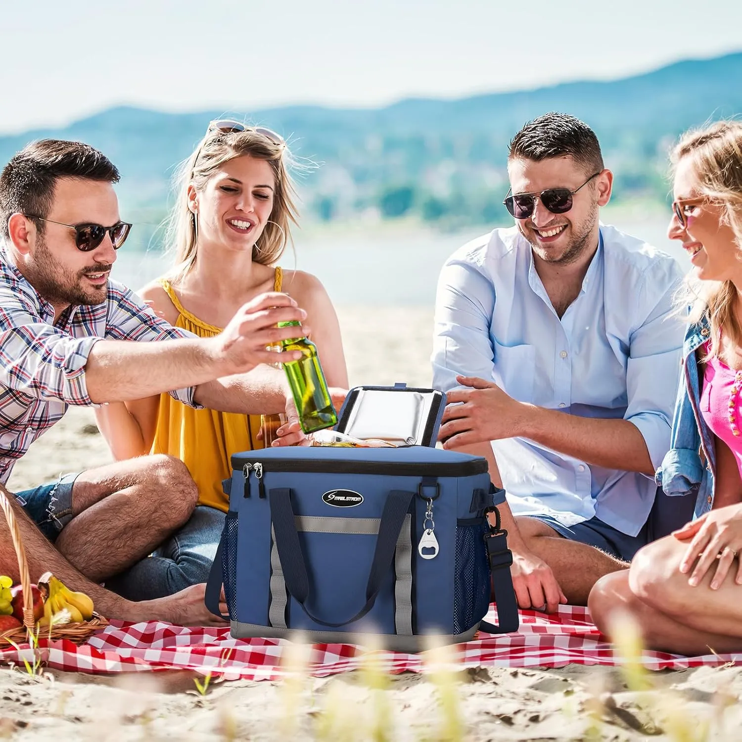 Maelstrom Soft Cooler Bag,Collapsible Soft Sided Cooler,24/30/60/75 Cans Beach Cooler,Ice Chest,Large Leakproof Camping Cooler,Portable Travel Cooler for Grocery Shopping,Camping,Road Trips
