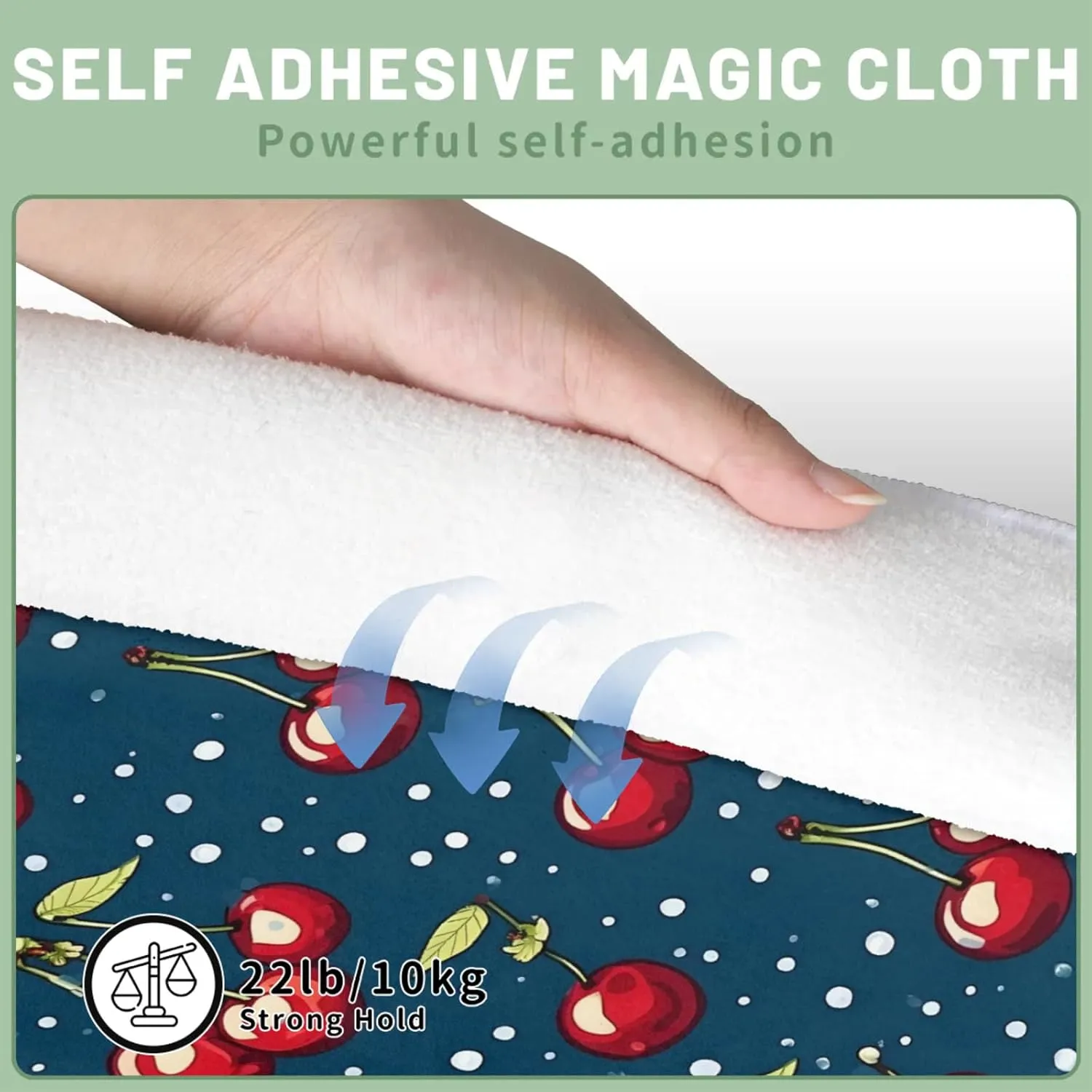 Magic Cosmetics Pouch Cherry Style Self-Adhesive Camera Cover Cloth Protective Foldable Makeup Bag for Lens Cat Makeup Bag 21.7x21.7