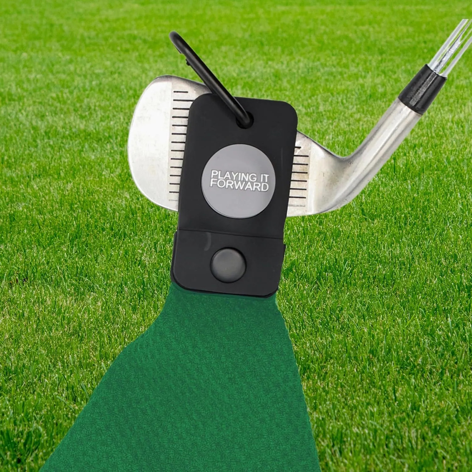 Magnetic Golf Towel with Clip - Waffle Weave Microfiber Towel with Industrial Strength Magnet for Golf Bag & Cart - Club Cleaner & Golfing Accessories Gifts for Mothers Day, Green