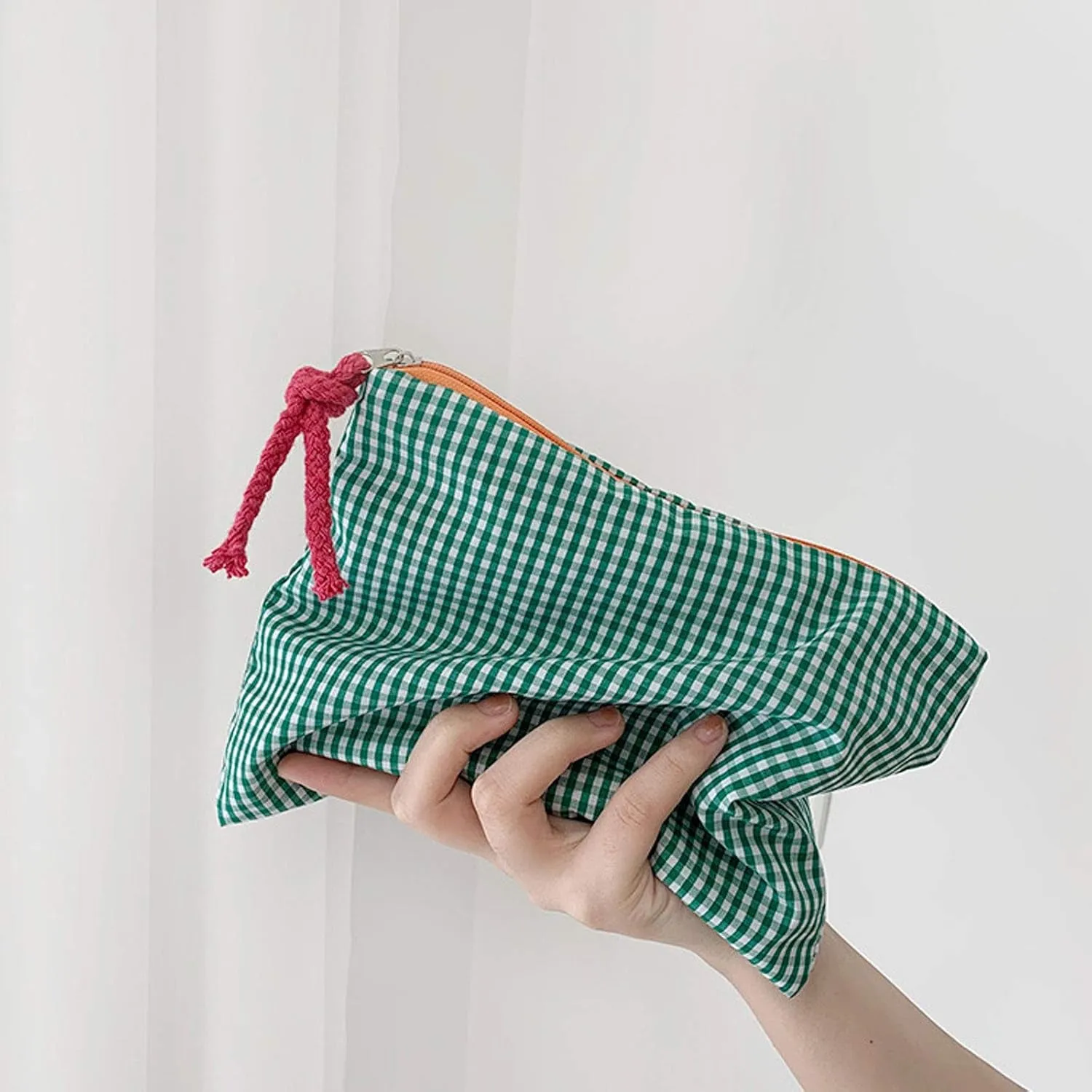 Makeup Bag Portable Pouch Purse Bag Travel Cosmetic Storage Organizer Lightweight for Women (Green)