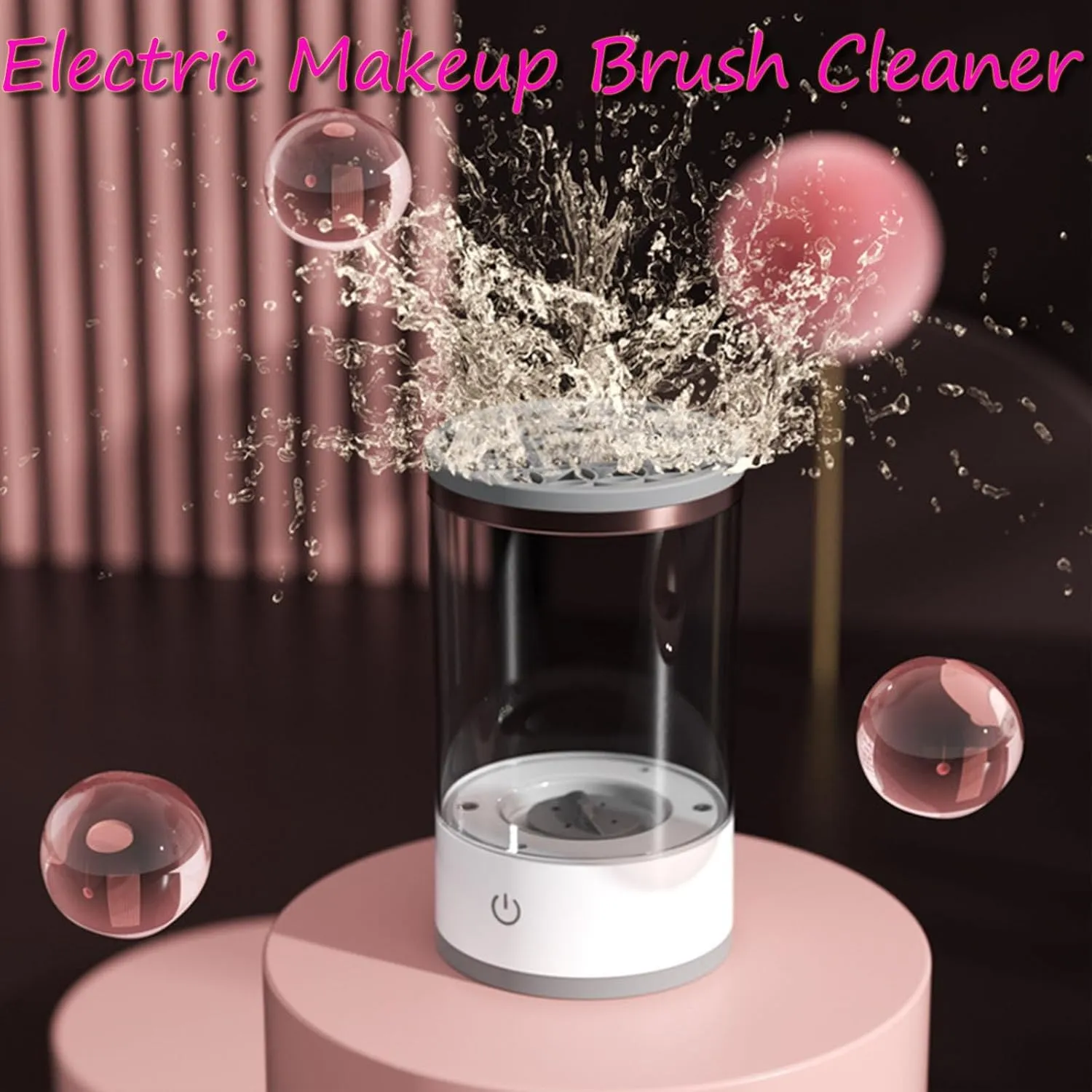 Makeup Brush Cleaner Machine, Beauty Swirl Cosmetic Brush Cleaner, Makeup Brush Cleaner And Dryer Machine, Automatic Electric Efficient Brush Cleaner Machine (A)