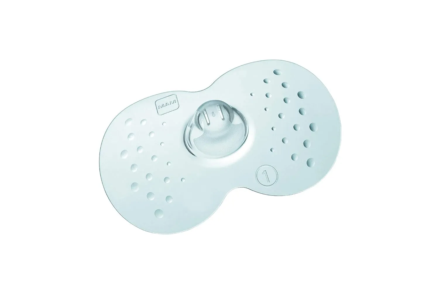 MAM Breastfeeding Nipple Shields Bundle with Sterilizing Case, Size 1 Small 17mm & Size 2 Regular 23mm, 2-Count Each