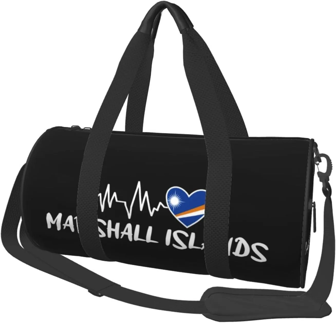 Marshall Islands Heartbeat Duffel Bag Gym Bag Travel Sports Tote Large Foldable Beach Swim Yoga3