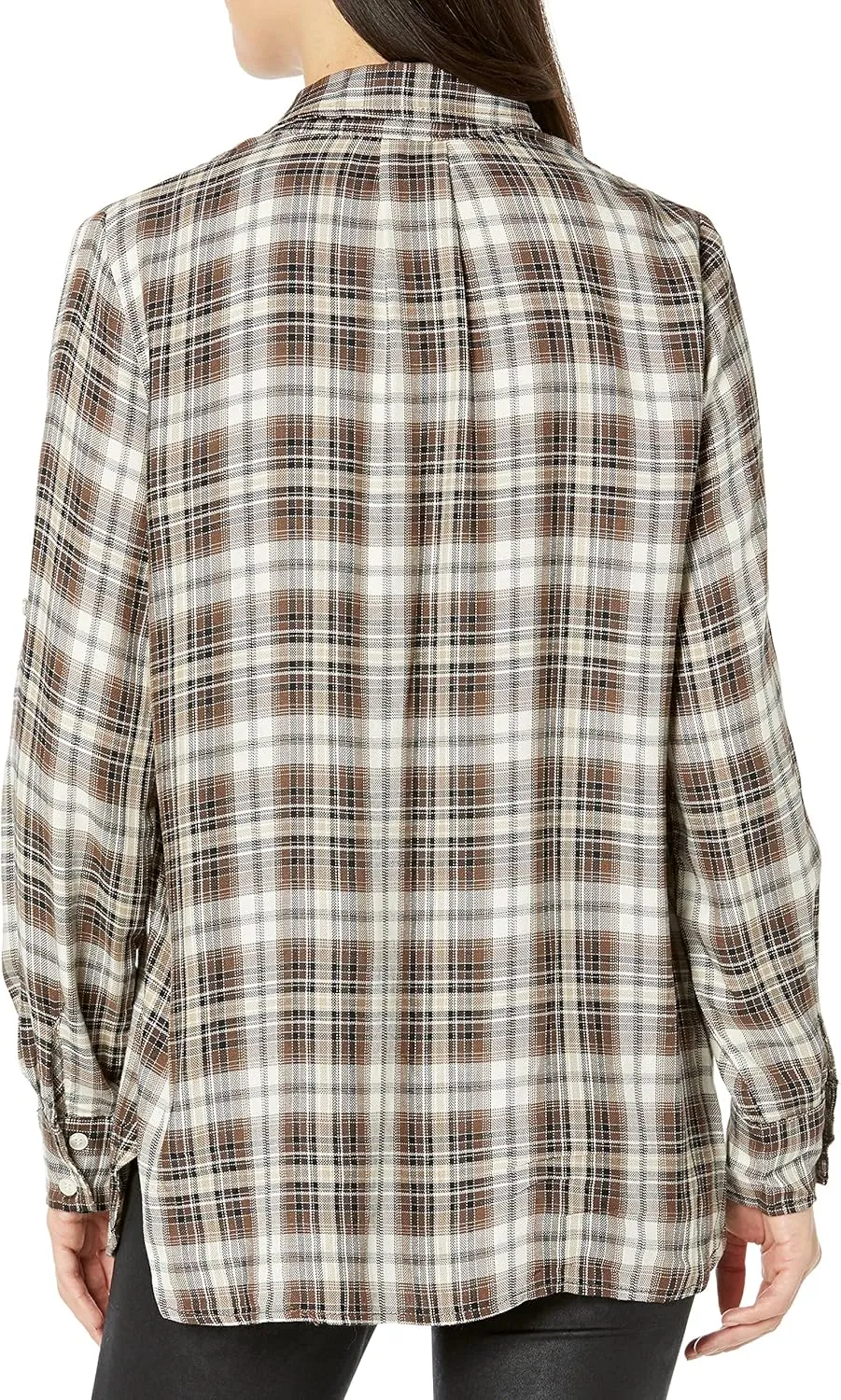 Max Studio Women's Tab Sleeve Collared Shirt