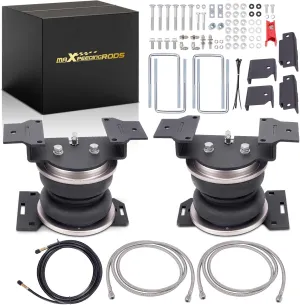 maXpeedingrods 5000 lbs Air Suspension Bags Kit for Chevrolet Silverado 1500 Non-Trail Boss GMC Sierra 1500 Non-AT4 2019-2024 Air Helper Spring Kit with Stainless Steel Braided Air Line Roll Plates