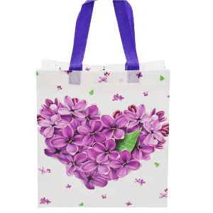 Medium Lavender Heart Printed PP Non-Woven Bag