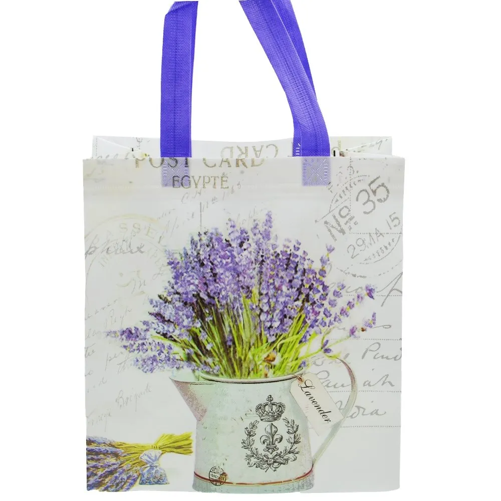 Medium Lavender Pot Printed PP Non-Woven Bag