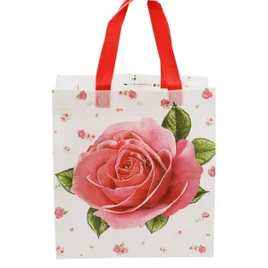 Medium Pink Rose Printed PP Non-Woven Bag