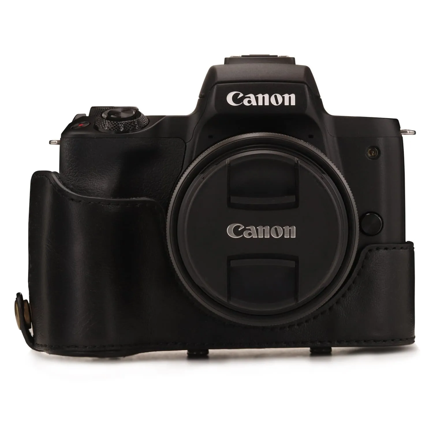MegaGear Canon EOS M50 II, M50 (15-45mm) Ever Ready Leather Camera Case and Strap