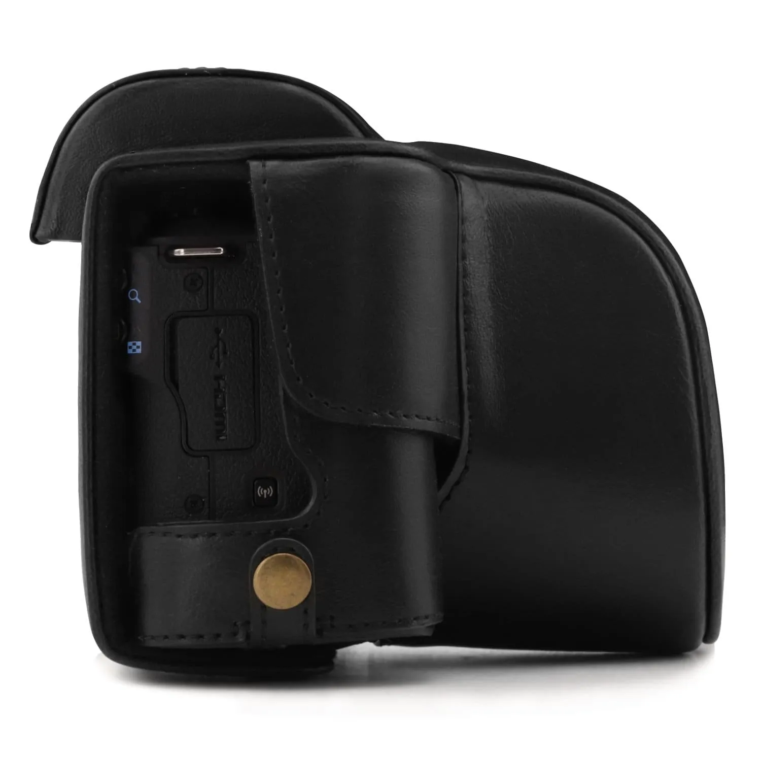 MegaGear Canon EOS M50 II, M50 (15-45mm) Ever Ready Leather Camera Case and Strap