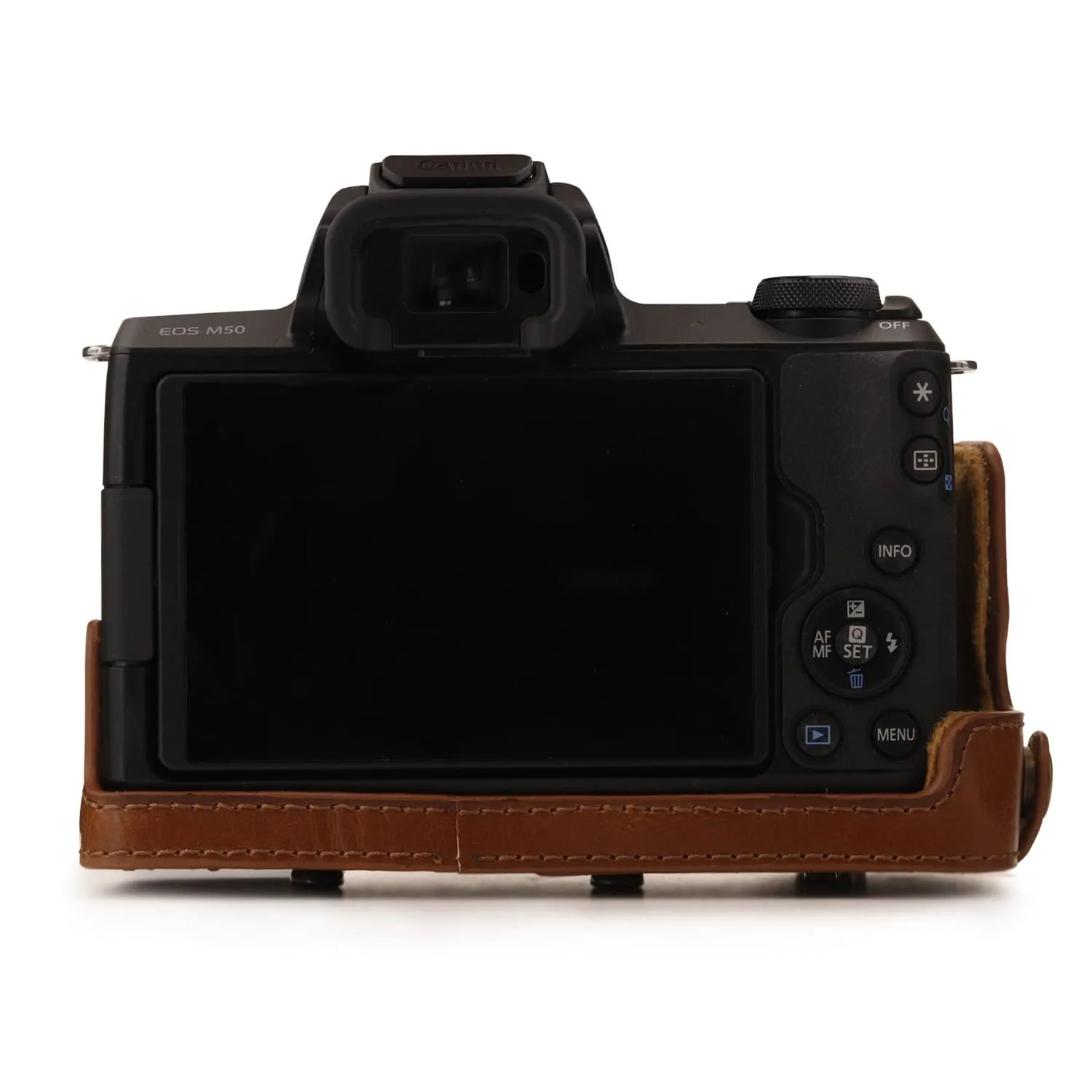 MegaGear Canon EOS M50 II, M50 (15-45mm) Ever Ready Leather Camera Case and Strap