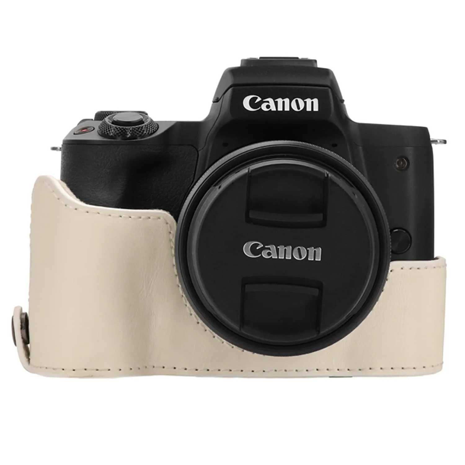 MegaGear Canon EOS M50 II, M50 (15-45mm) Ever Ready Leather Camera Case and Strap