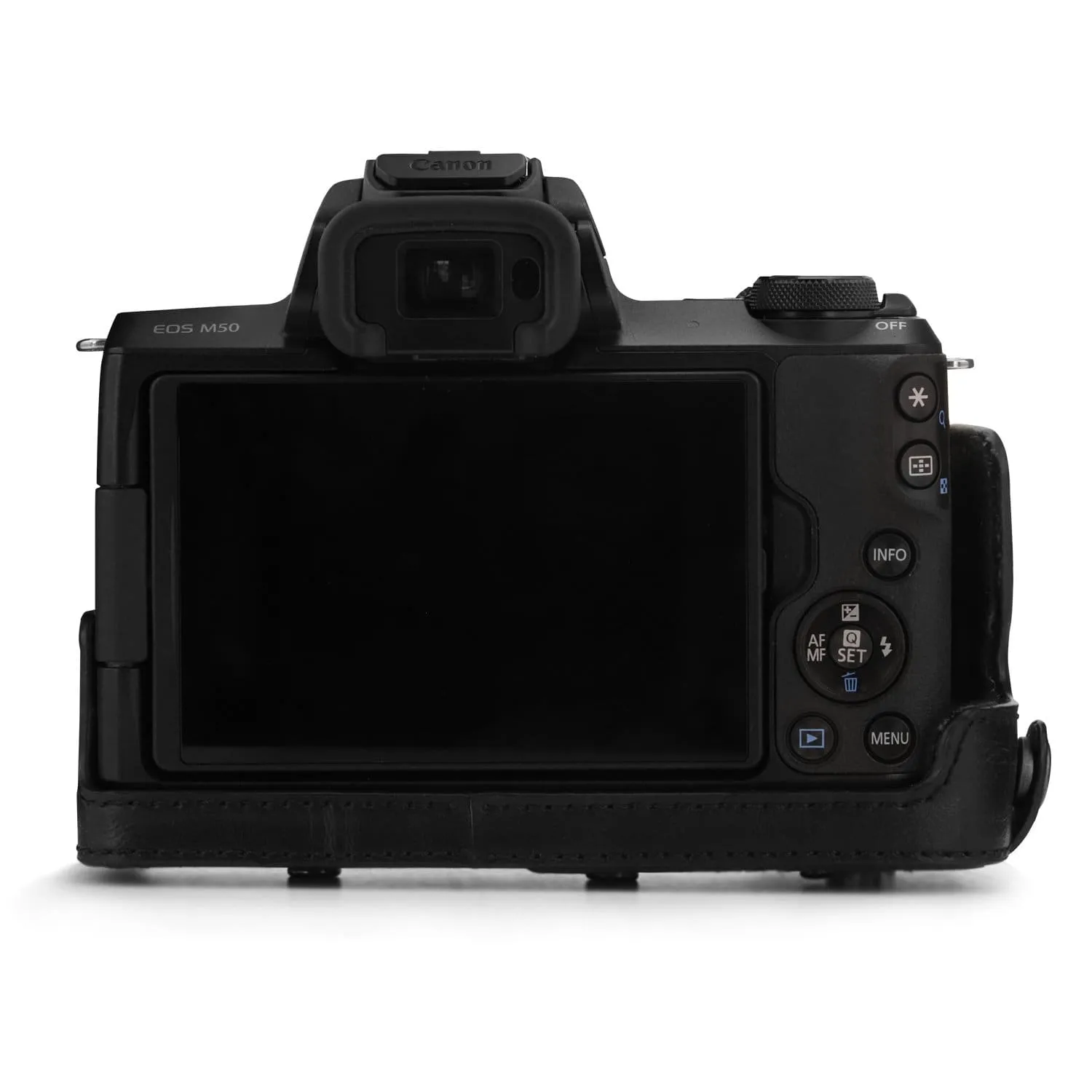 MegaGear Canon EOS M50 II, M50 (15-45mm) Ever Ready Leather Camera Case and Strap