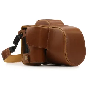 MegaGear Canon EOS M50 II, M50 (15-45mm) Ever Ready Leather Camera Case and Strap