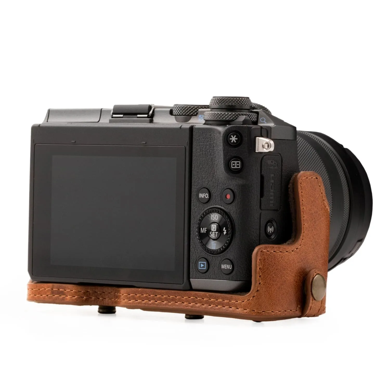 MegaGear Canon EOS M6 (18-150 mm) Ever Ready Top Grain Leather Camera Case and Strap