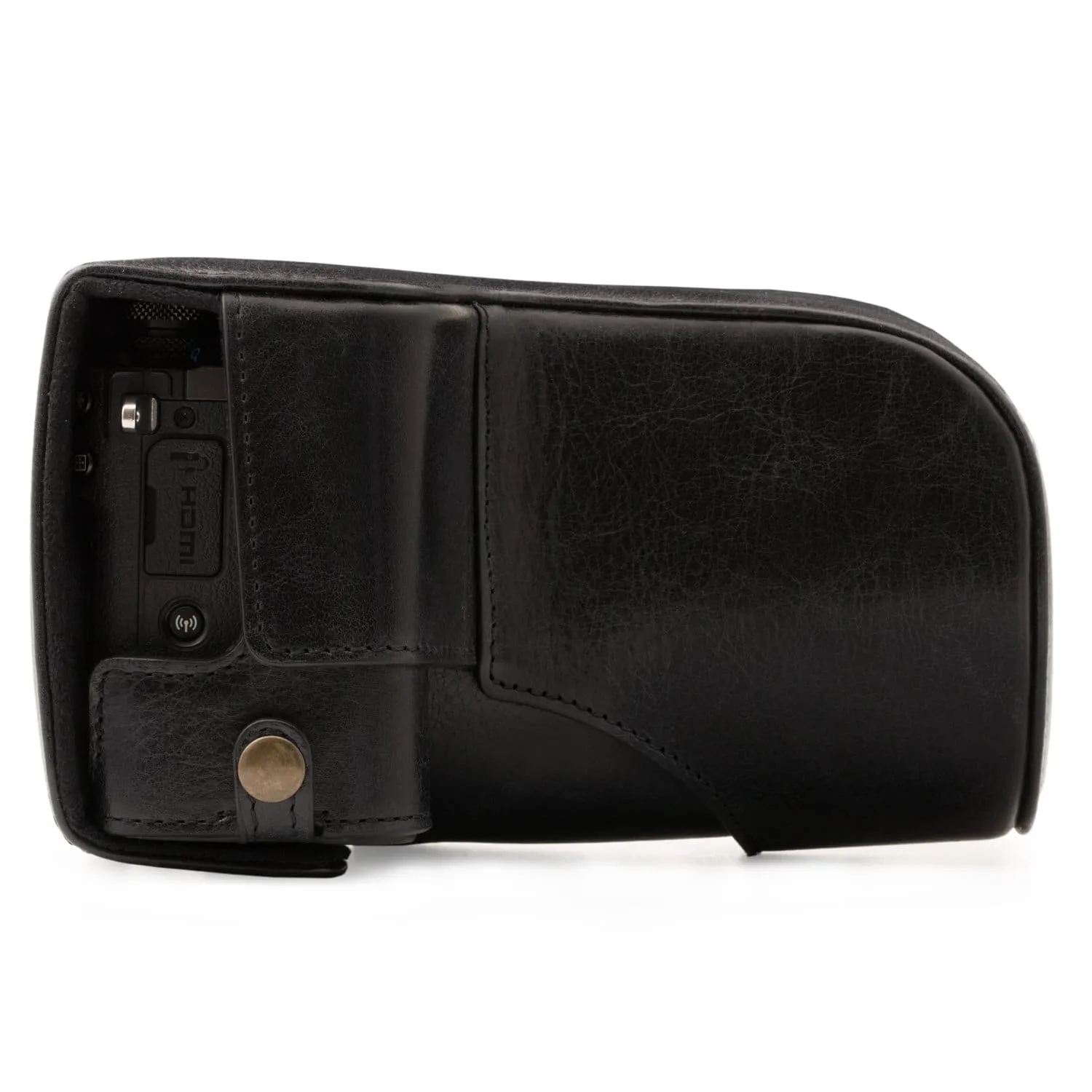 MegaGear Canon EOS M6 (18-150 mm) Ever Ready Top Grain Leather Camera Case and Strap