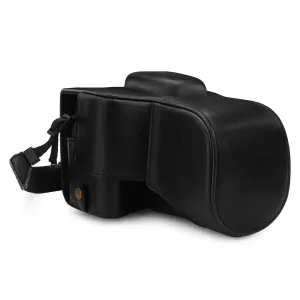 MegaGear Canon EOS Rebel T7 (18-55mm), 2000D (18-55mm) Ever Ready Leather Camera Case and Strap