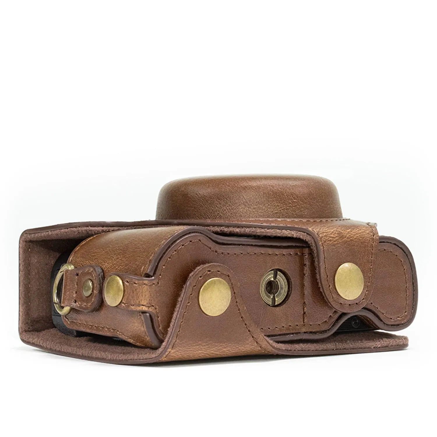 MegaGear Canon PowerShot G7 X Mark II Ever Ready Leather Camera Case and Strap, with Battery Access