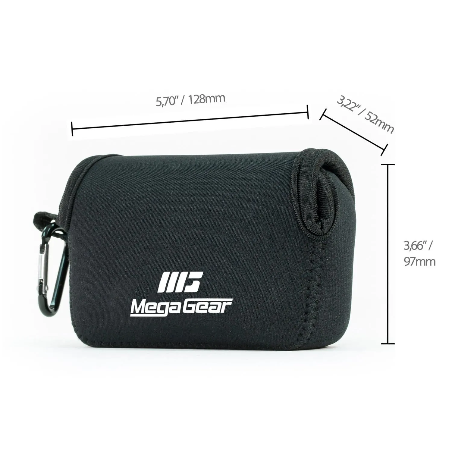 MegaGear Canon PowerShot G7 X Mark III, G7 X Mark II, G7 X Ultra Light Neoprene Camera Case with Carabiner