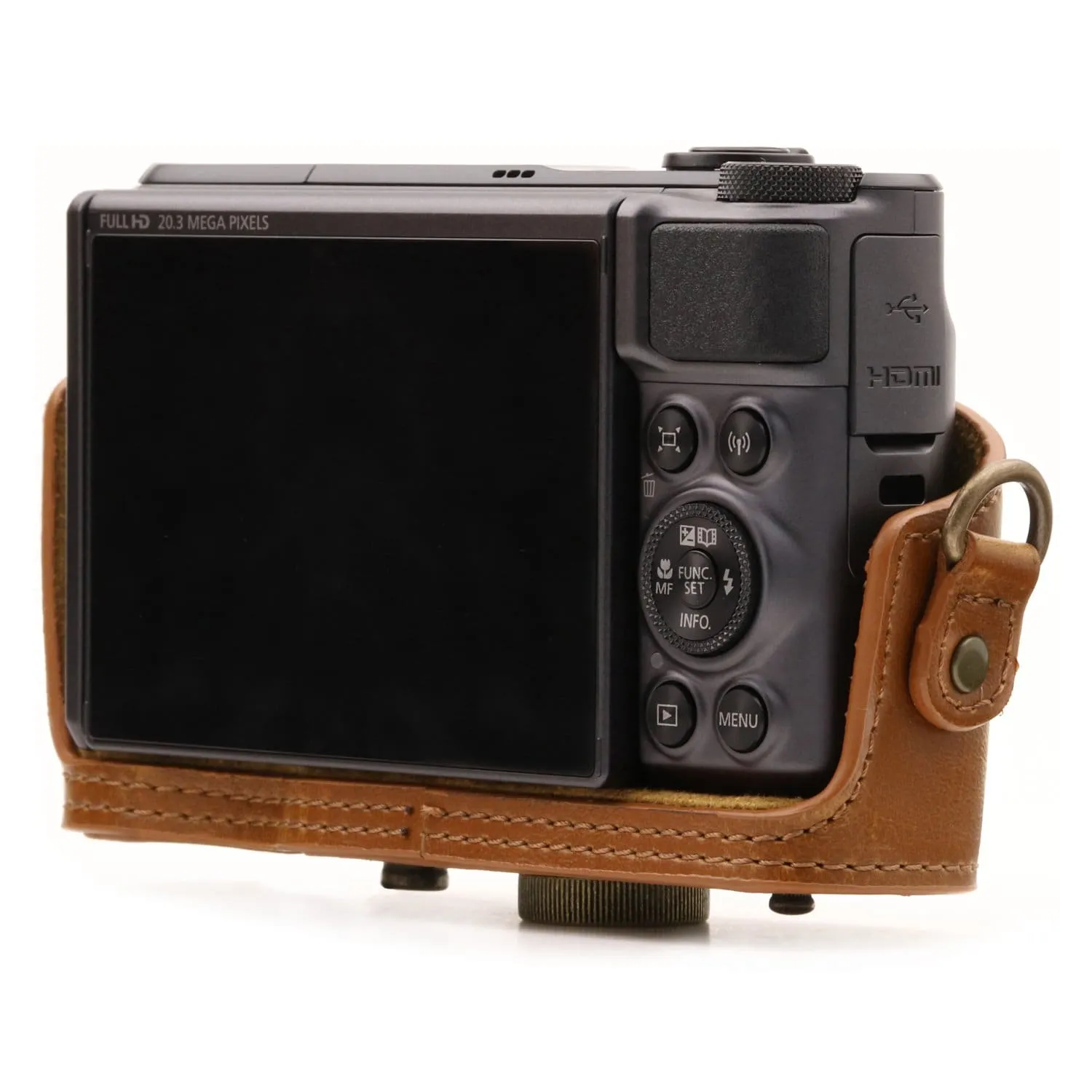 MegaGear Canon PowerShot SX740 HS, SX730 HS Ever Ready Leather Camera Case with Strap