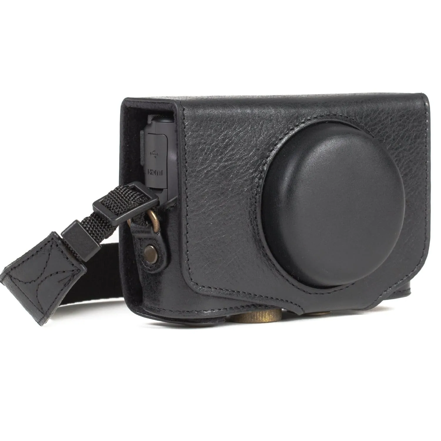 MegaGear Canon PowerShot SX740 HS, SX730 HS Ever Ready Leather Camera Case with Strap