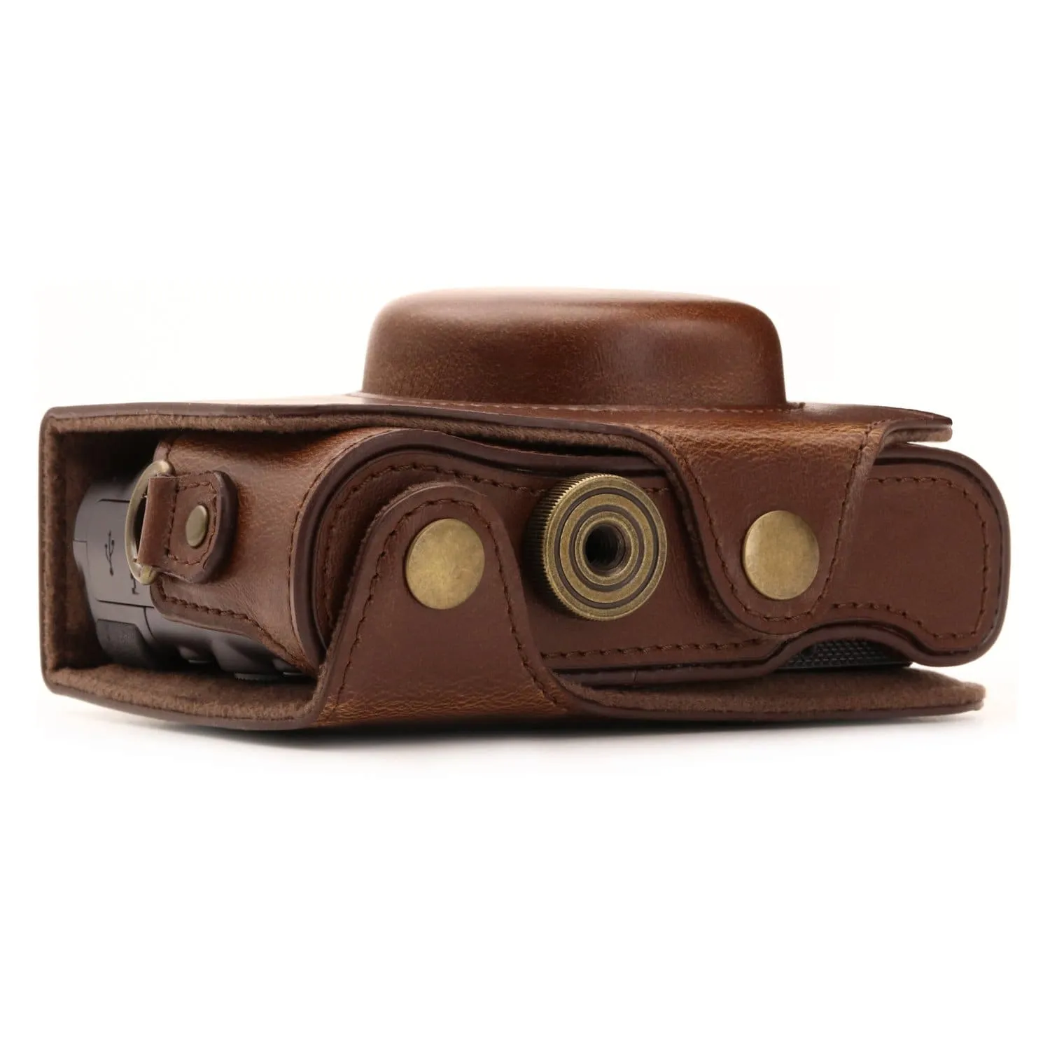 MegaGear Canon PowerShot SX740 HS, SX730 HS Ever Ready Leather Camera Case with Strap