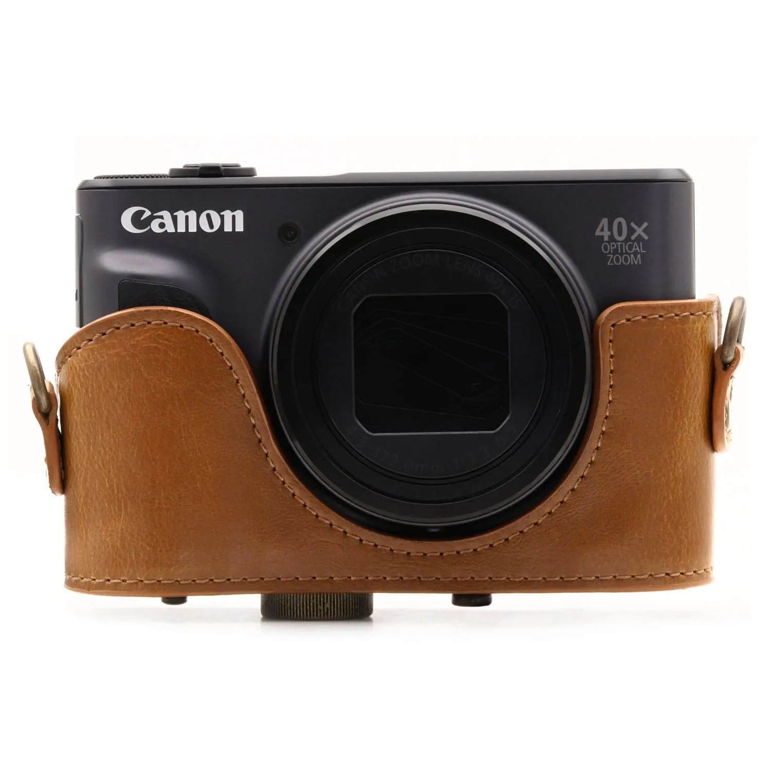 MegaGear Canon PowerShot SX740 HS, SX730 HS Ever Ready Leather Camera Case with Strap