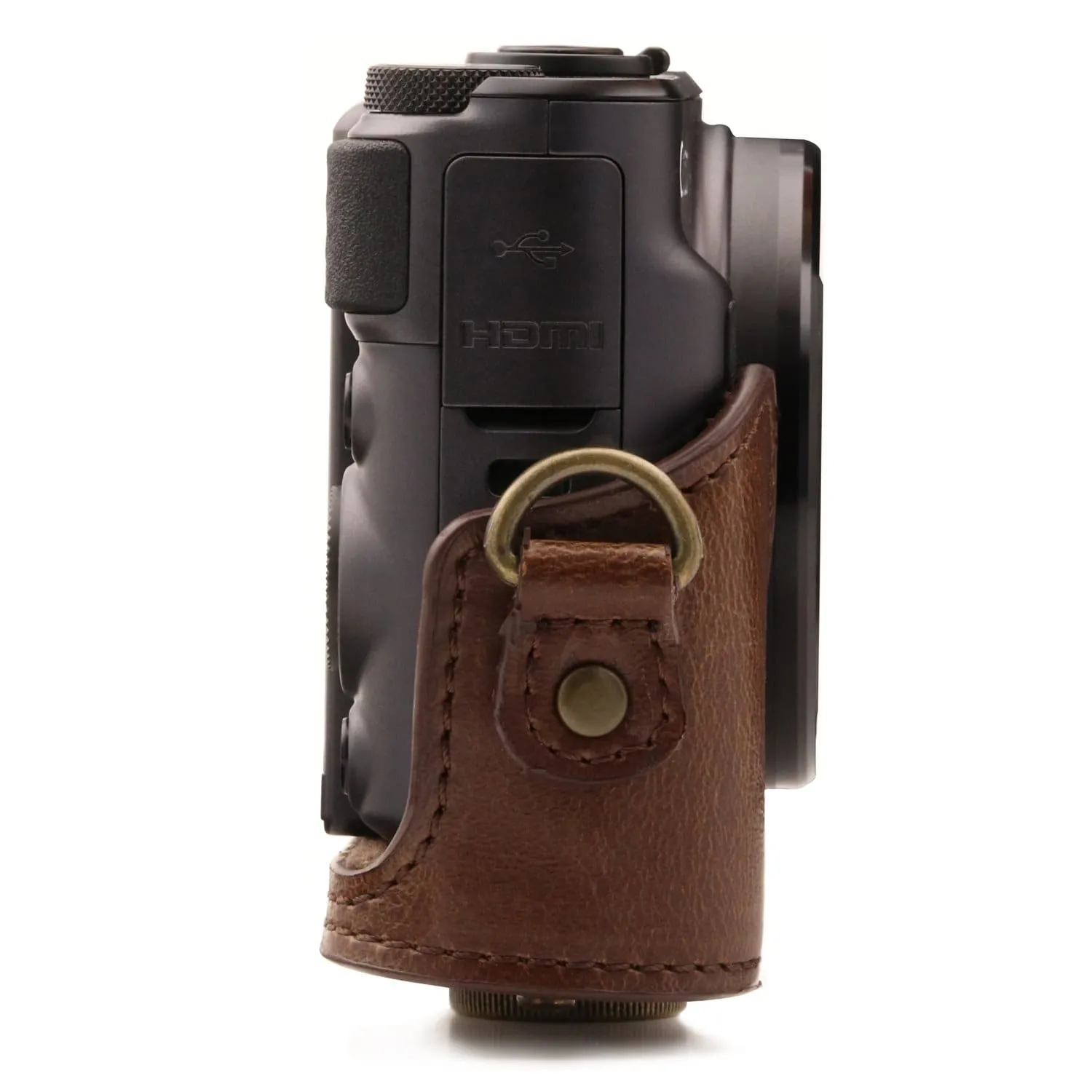 MegaGear Canon PowerShot SX740 HS, SX730 HS Ever Ready Leather Camera Case with Strap